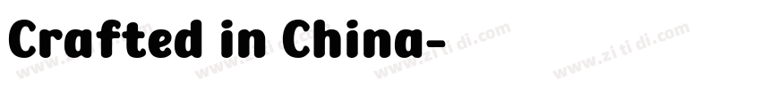 Crafted in China字体转换
